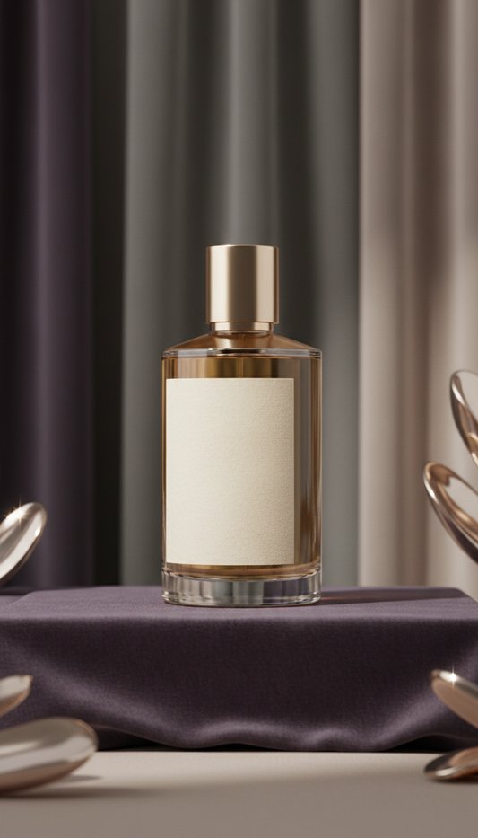 Champagne veil parfum bottle